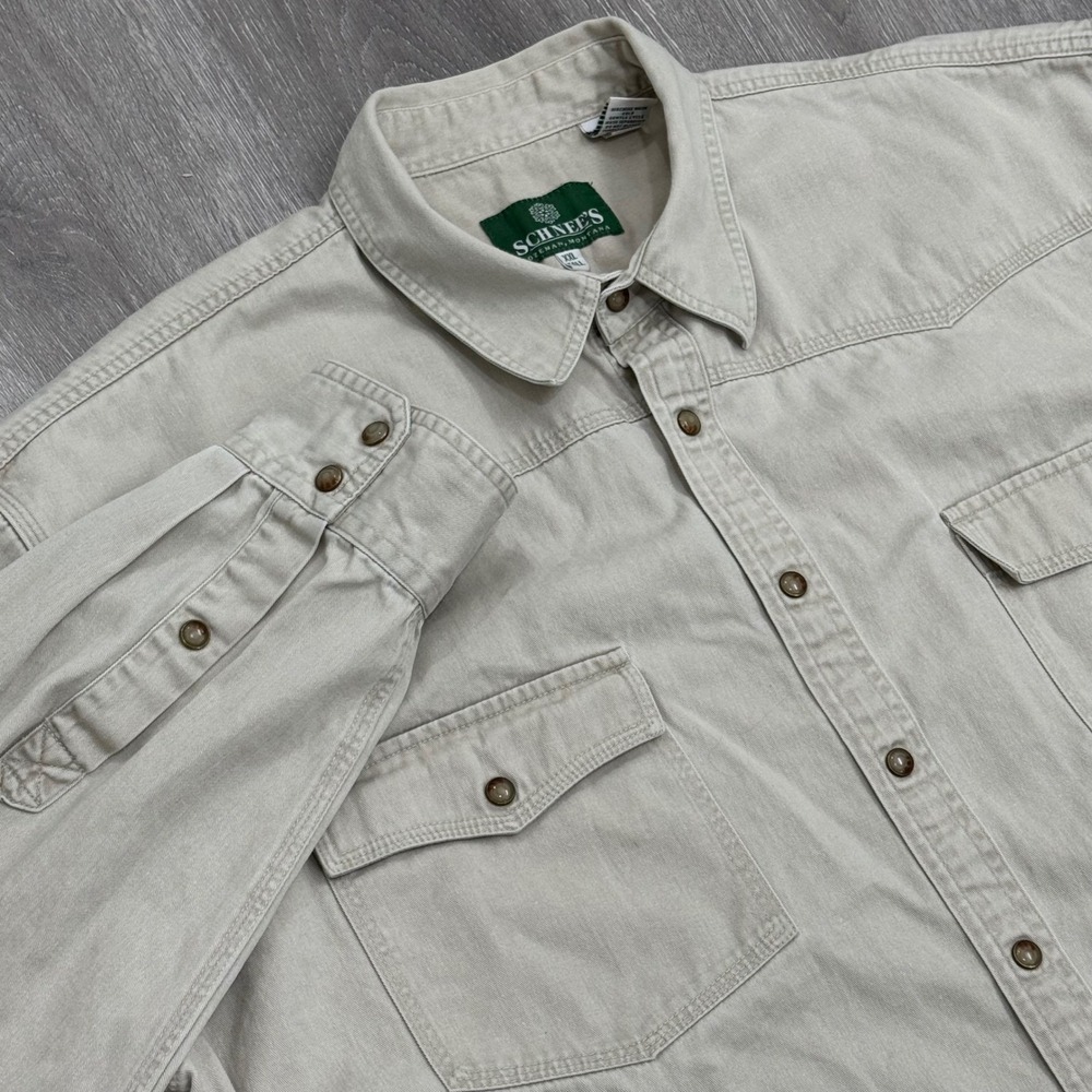 Schnee's XXL Tall Western Twill Pearl Snap Field Shirt Riflemen Workwear Outdoor